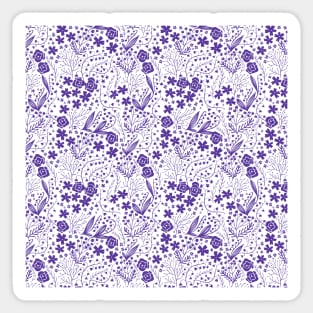 Light Purple Seamless Flower Pattern Sticker
